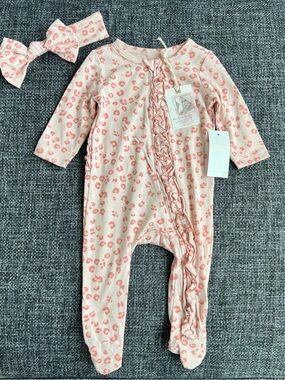 NWT Jessica Simpson Pink Leopard Set Size 3/6 Months